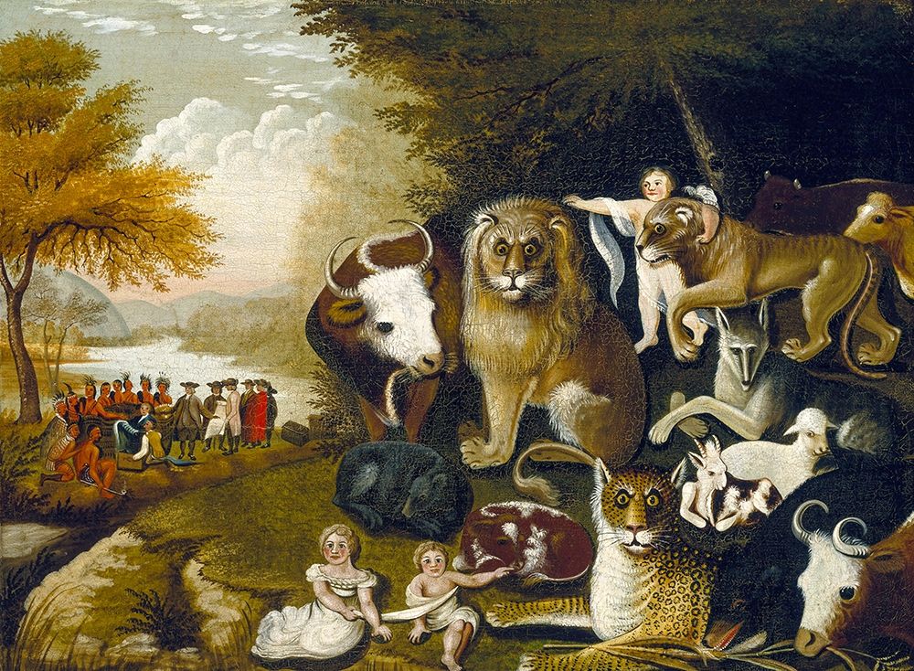 Wall Art Painting id:350831, Name: The Peaceable Kingdom III, Artist: Hicks, Edward