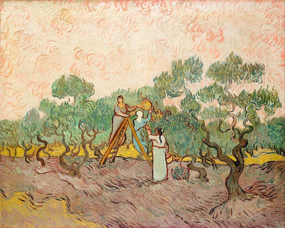 Wall Art Painting id:352560, Name: Women Picking Olives (1889), Artist: Van Gogh, Vincent
