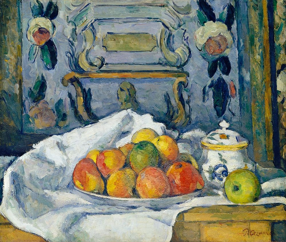 Wall Art Painting id:352605, Name: Dish of Apples, Artist: Cezanne, Paul