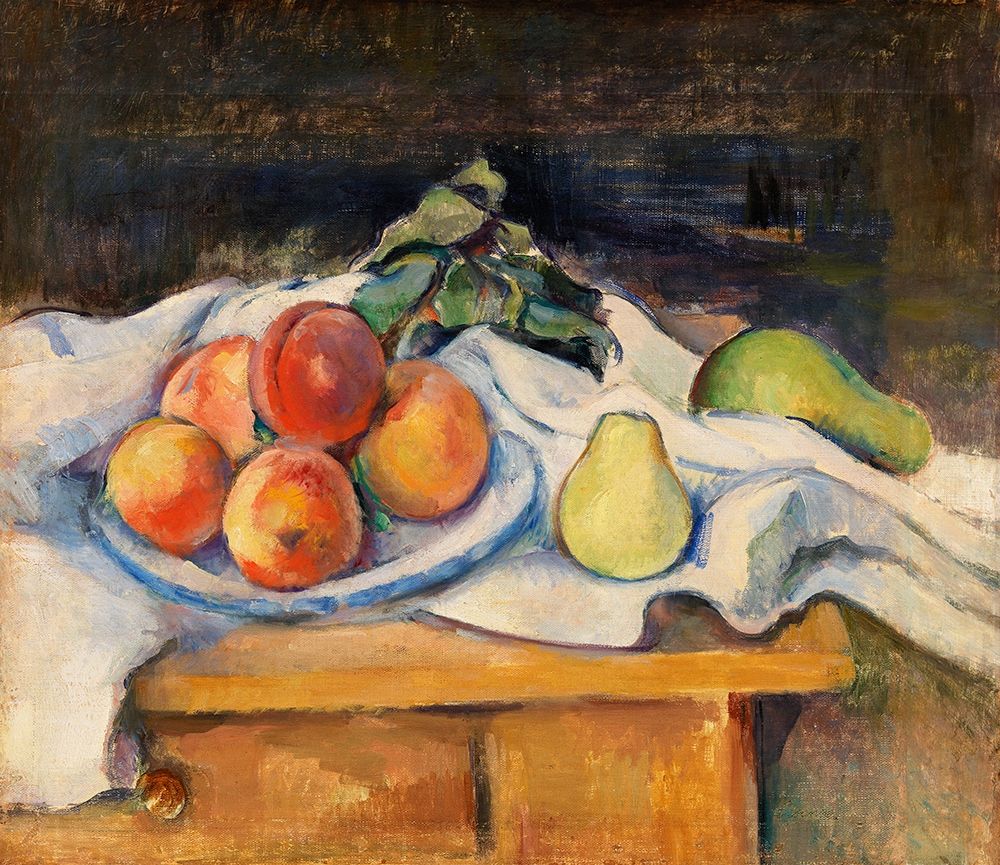 Wall Art Painting id:352609, Name: Fruit on a Table, Artist: Cezanne, Paul