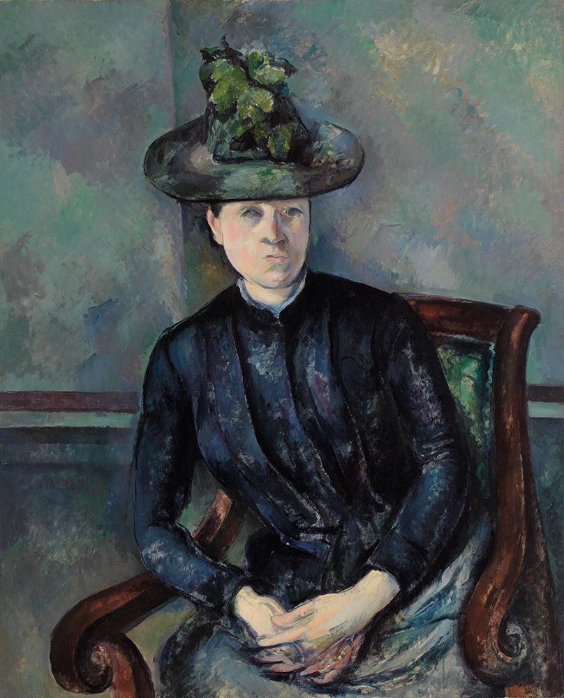 Wall Art Painting id:352729, Name: Madame Cézanne with Green Hat , Artist: Cezanne, Paul