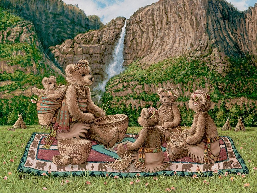 Wall Art Painting id:354391, Name: Basket Weavers, Artist: Kruskamp, Janet