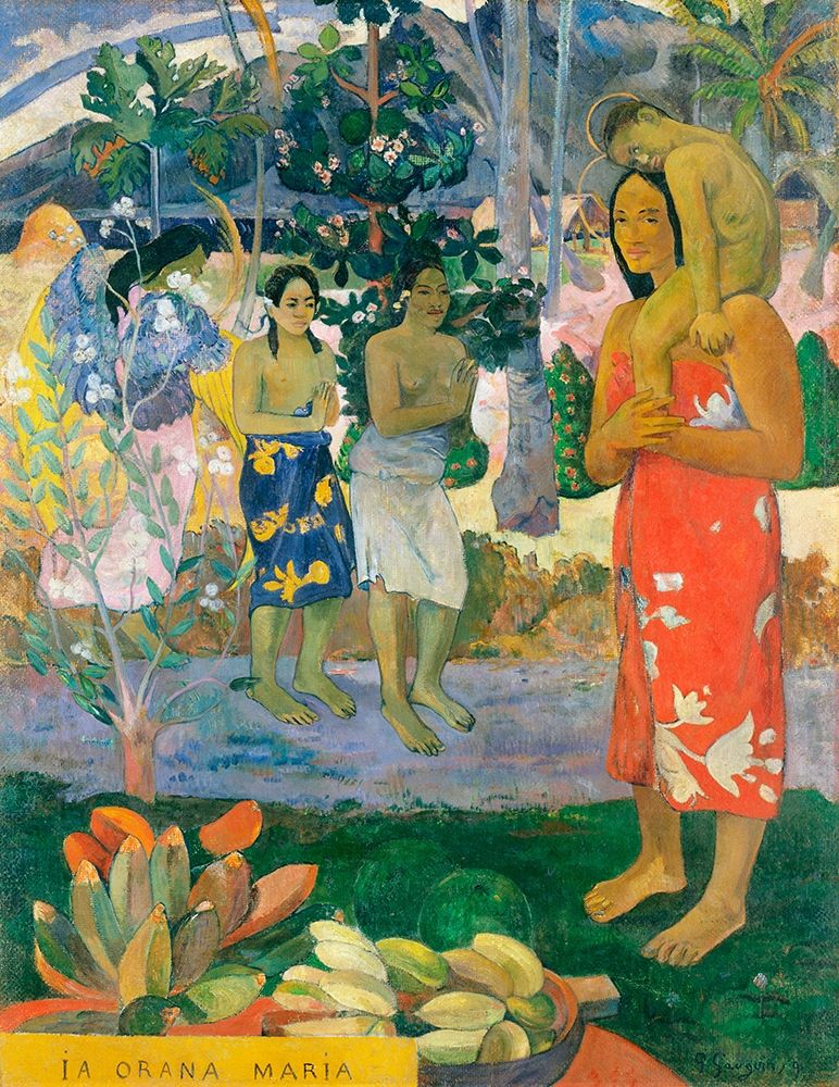 Wall Art Painting id:360377, Name: Hail Mary, Artist: Gauguin, Paul
