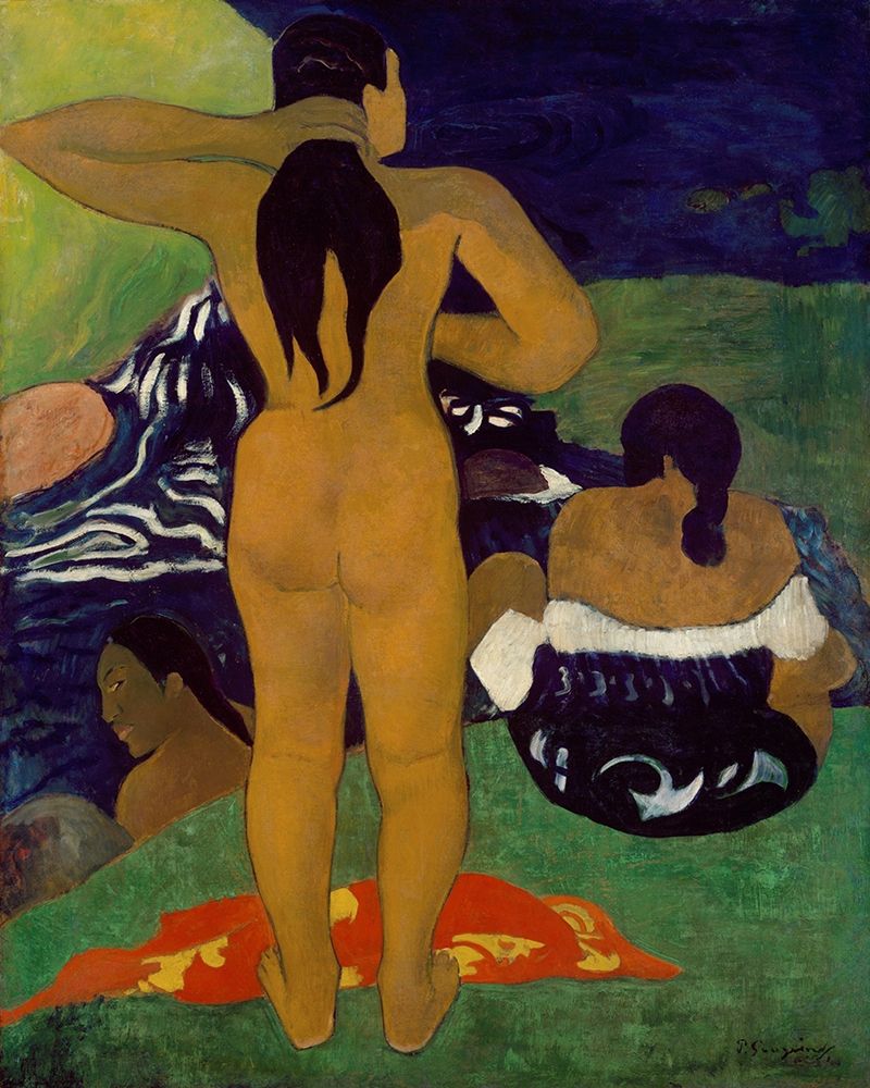 Wall Art Painting id:360395, Name: Tahitian Women Bathing, Artist: Gauguin, Paul