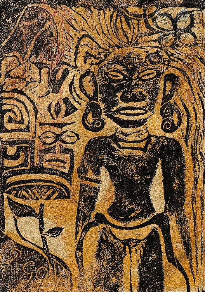 Wall Art Painting id:360414, Name: Tahitian Idol the Goddess Hina, Artist: Gauguin, Paul