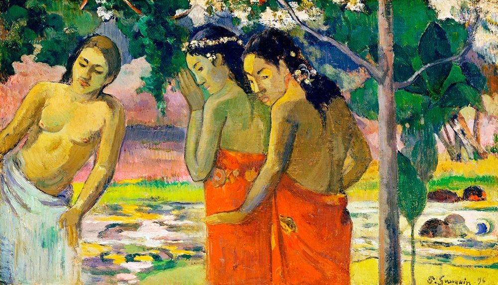 Wall Art Painting id:360416, Name: Three Tahitian Women, Artist: Gauguin, Paul