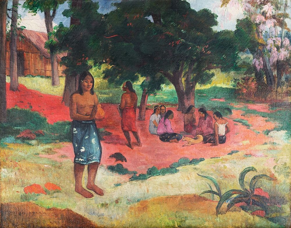 Wall Art Painting id:360420, Name: Whispered Words, Artist: Gauguin, Paul