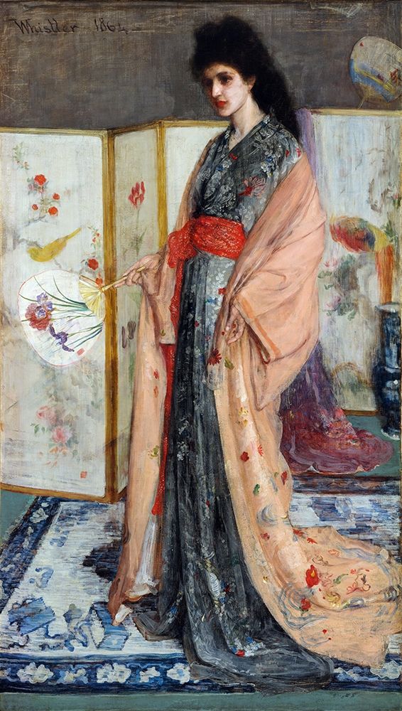 Wall Art Painting id:354684, Name: The Princess from the Land of Porcelain 1863, Artist: Whistler, James McNeill