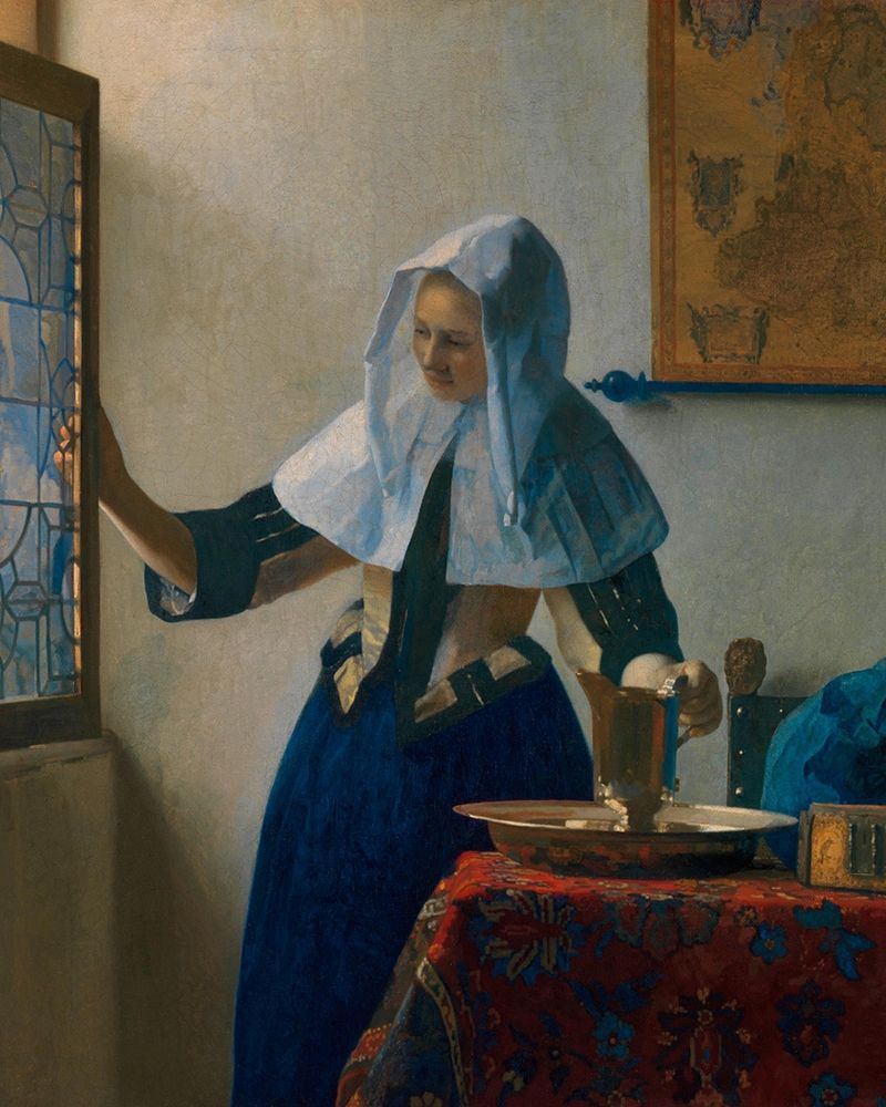 Wall Art Painting id:360696, Name: Young Woman with a Water Pitcher, Artist: Vermeer, Johannes