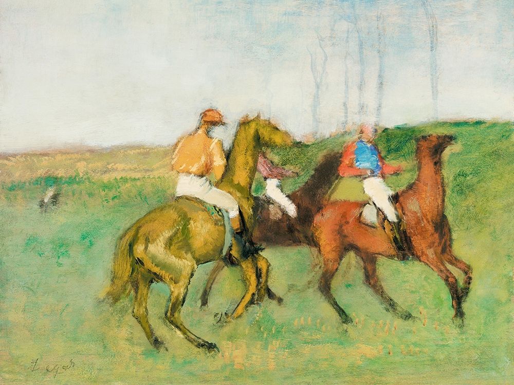 Wall Art Painting id:362153, Name: Jockeys and Race Horses, Artist: Degas, Edgar