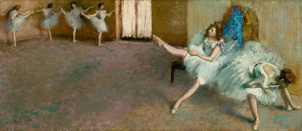 Wall Art Painting id:362179, Name: Before the Ballet, Artist: Degas, Edgar