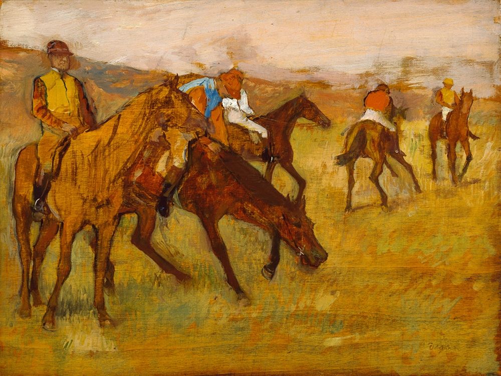 Wall Art Painting id:362204, Name: Before the Race, Artist: Degas, Edgar