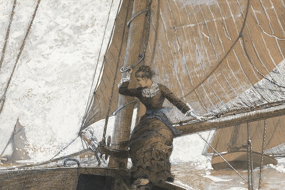 Wall Art Painting id:363552, Name: Yachting Girl, Artist: Homer, Winslow