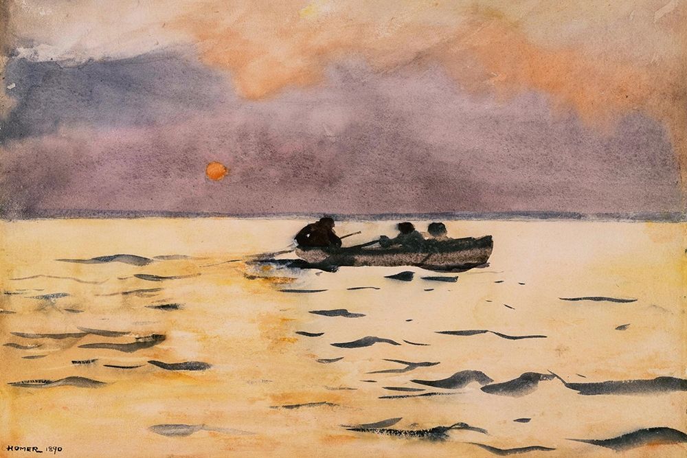 Wall Art Painting id:363416, Name: Rowing Home, Artist: Homer, Winslow