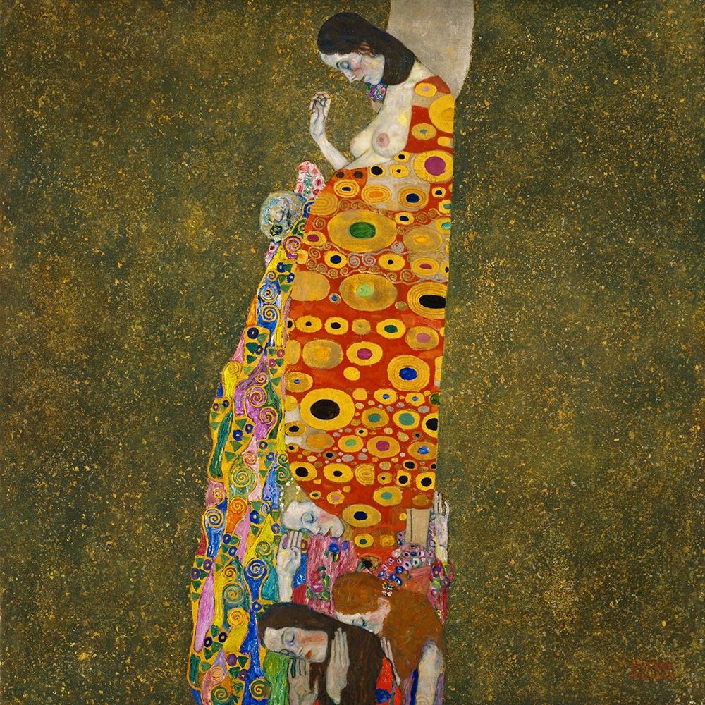 Wall Art Painting id:370389, Name: Hope, II, Artist: Klimt, Gustav