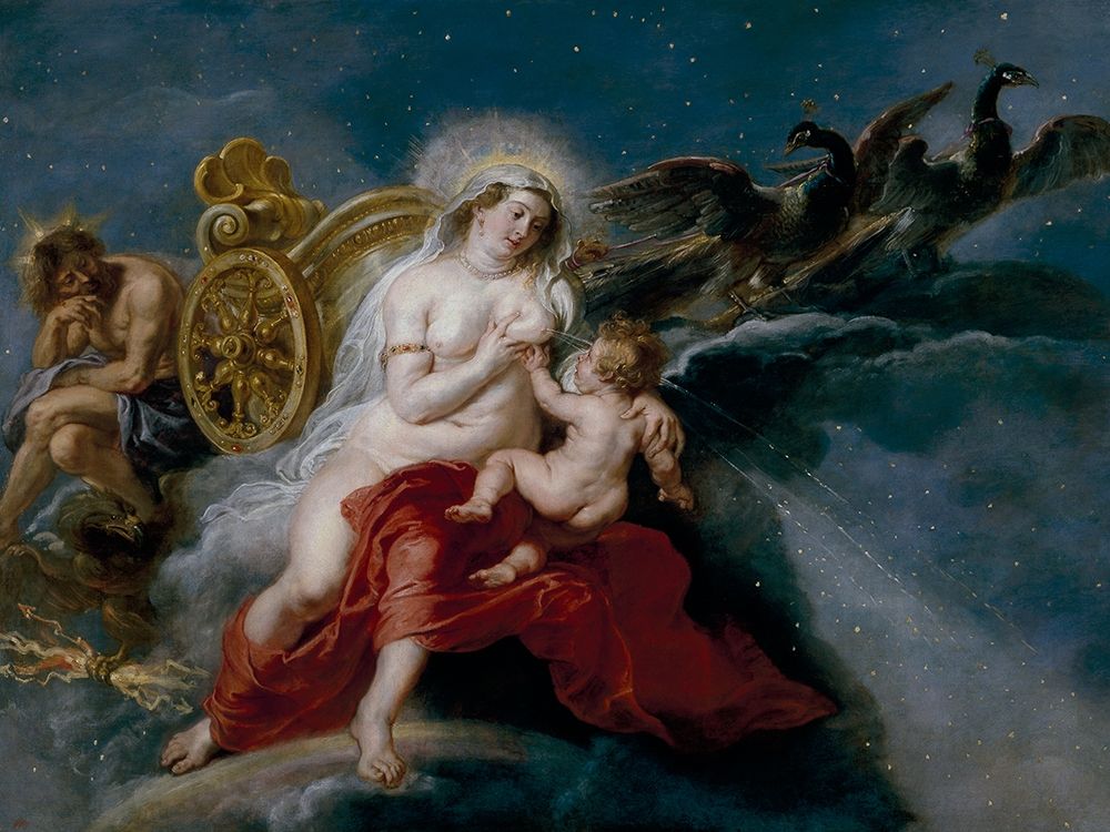 Wall Art Painting id:370429, Name: The Origin of the Milky Way, Artist: Rubens, Peter Paul