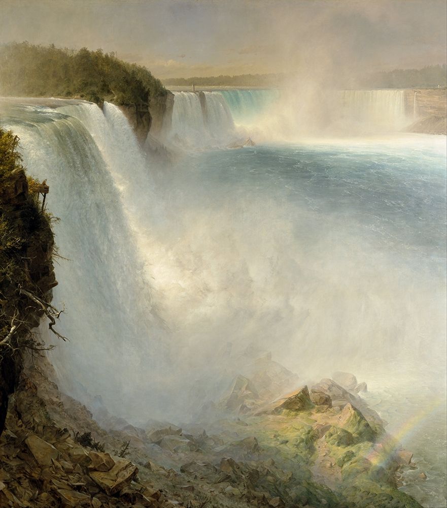 Wall Art Painting id:376773, Name: Niagara Falls, from the American Side, Artist: Church, Frederic Edwin