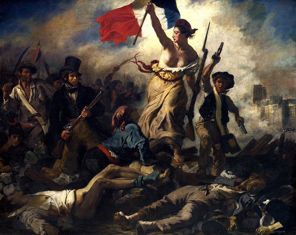Wall Art Painting id:376873, Name: Liberty Leading the People, Artist: Delacroix, Eugene