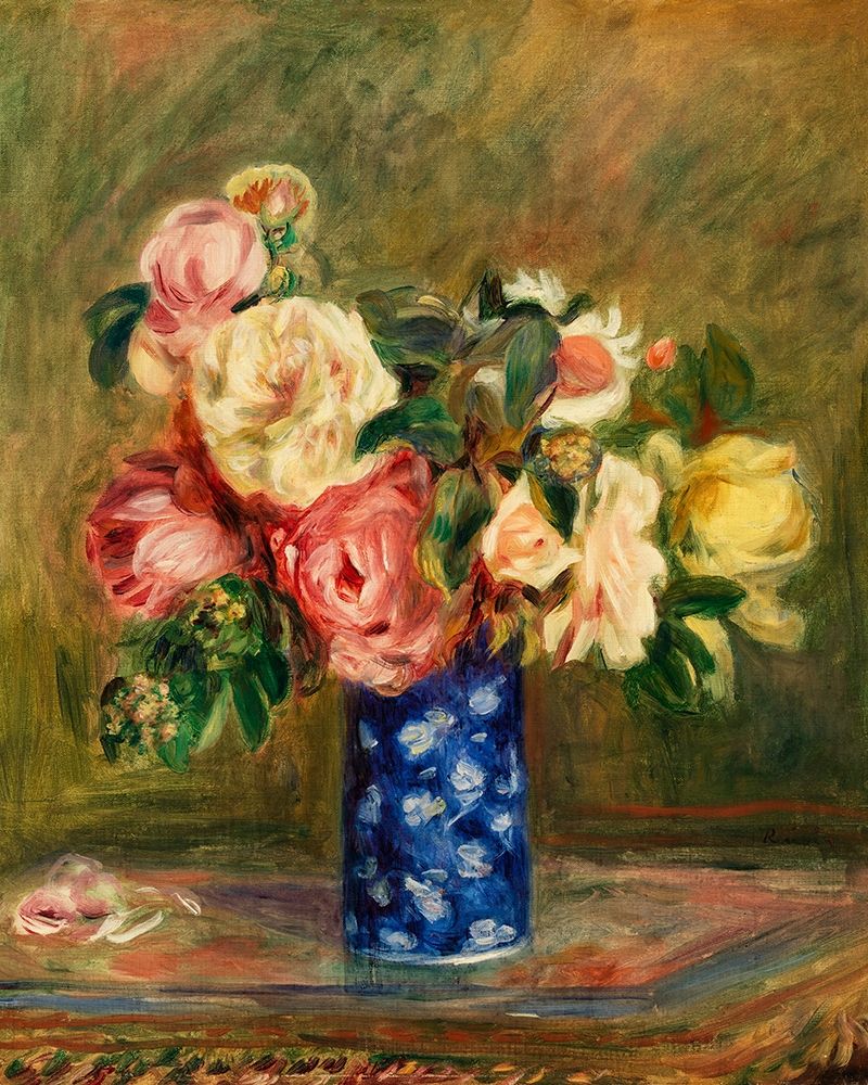 Wall Art Painting id:364923, Name: Bouquet of Roses 1882, Artist: Renoir, Pierre-Auguste