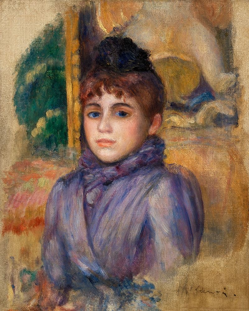 Wall Art Painting id:364957, Name: Portrait of a Young Woman 1885, Artist: Renoir, Pierre-Auguste