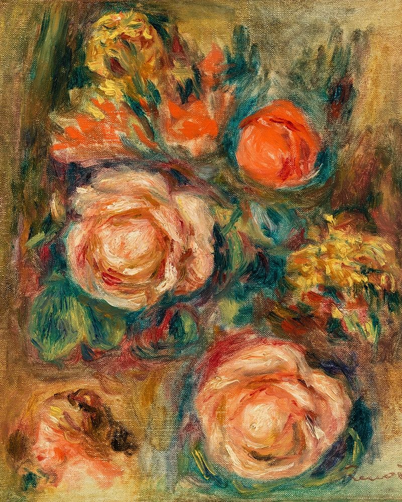 Wall Art Painting id:364966, Name: Bouquet of Roses 1900, Artist: Renoir, Pierre-Auguste