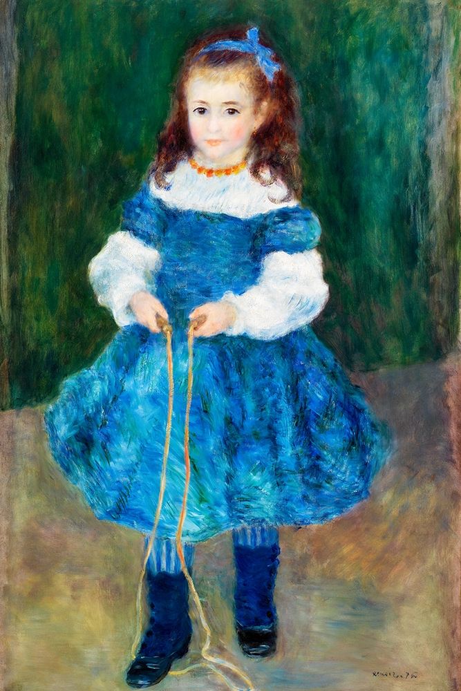 Wall Art Painting id:364986, Name: Girl with a Jump Rope 1876, Artist: Renoir, Pierre-Auguste