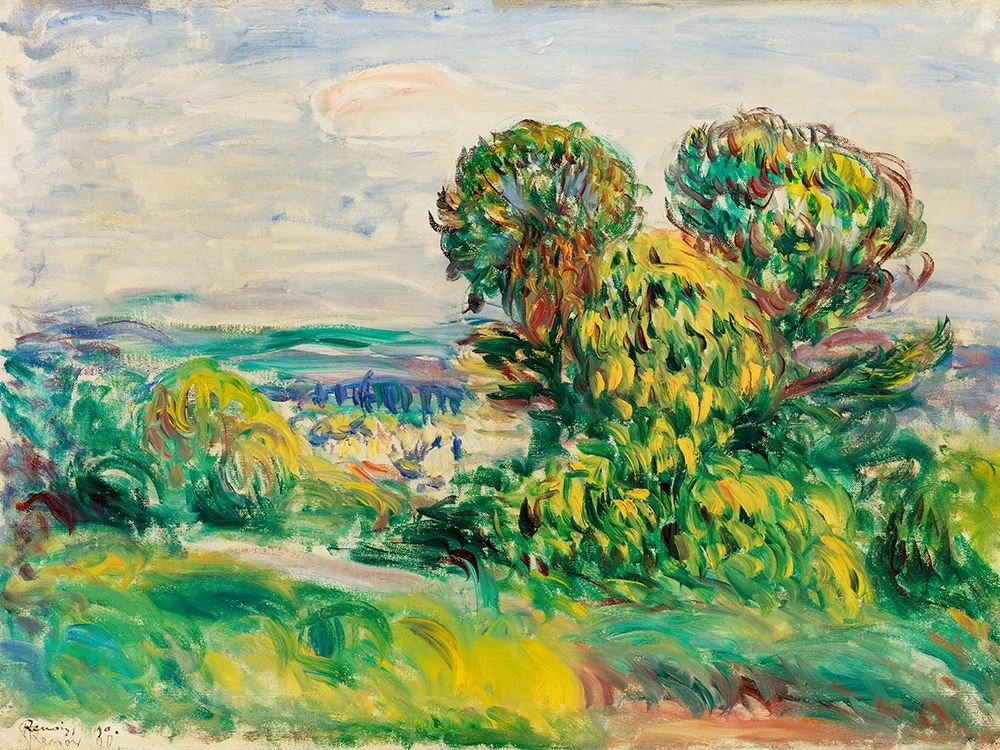 Wall Art Painting id:365037, Name: Landscape 1890, Artist: Renoir, Pierre-Auguste