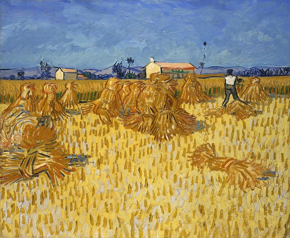 Wall Art Painting id:377376, Name: Corn Harvest in Provence, Artist: van Gogh, Vincent