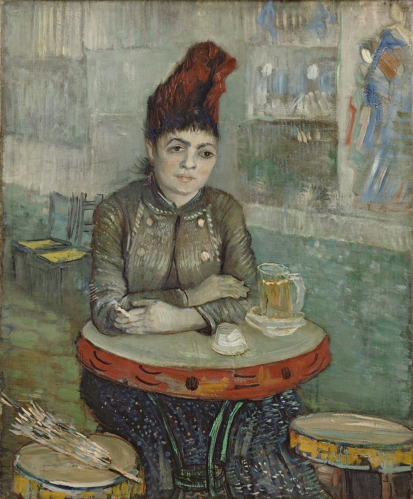 Wall Art Painting id:377383, Name: In the cafe, Agostina Segatori in Le tambourin, Artist: van Gogh, Vincent