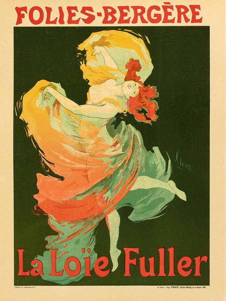 Wall Art Painting id:384646, Name: Folies Bergere La Loie Fuller, Artist: Cheret, Jules