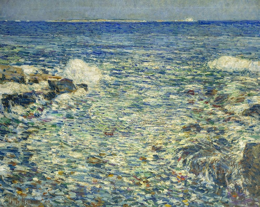 Wall Art Painting id:410643, Name: Surf-Isles of Shoals, Artist: Hassam, Childe