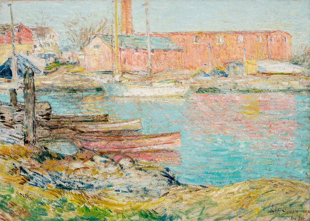 Wall Art Painting id:410649, Name: The Red Mill, Artist: Hassam, Childe
