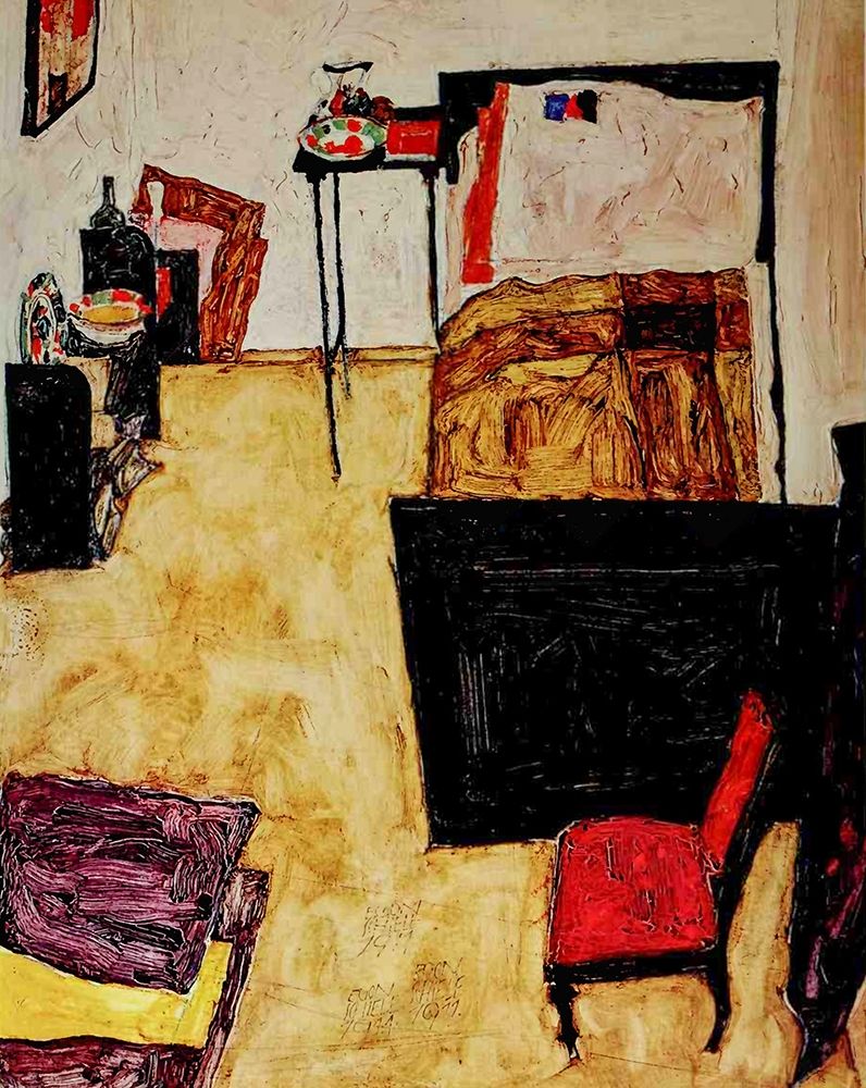 Wall Art Painting id:417696, Name: Schieles Room in Neulengbach, Artist: Schiele, Egon