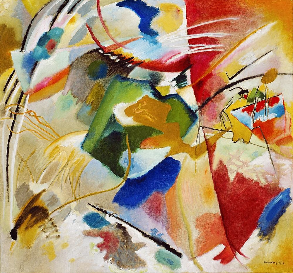 Wall Art Painting id:429338, Name: Painting with Green Center 1913, Artist: Kandinsky, Wassily