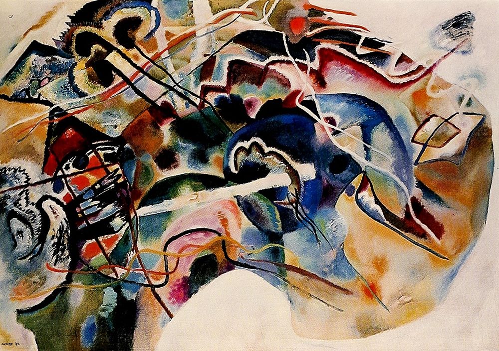 Wall Art Painting id:429436, Name: Painting with White Border 1913, Artist: Kandinsky, Wassily