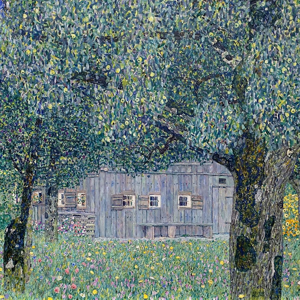 Wall Art Painting id:432097, Name: Farmhouse in Upper Austria, Artist: Klimt, Gustav