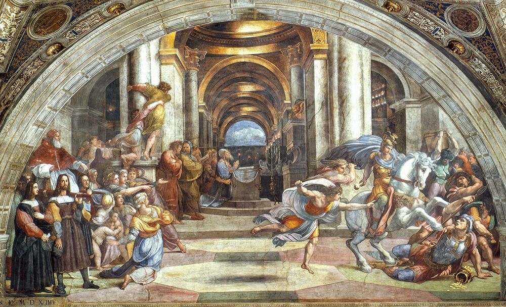 Wall Art Painting id:434009, Name: The Expulsion of Heliodorus from the Temple, Artist: Raphael