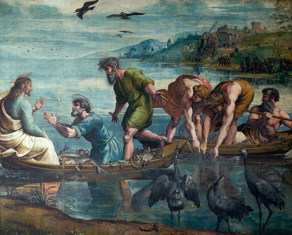 Wall Art Painting id:434010, Name: The Miraculous Draft of Fishes, Artist: Raphael