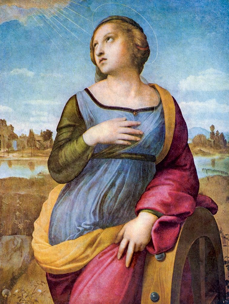 Wall Art Painting id:434024, Name: Saint Catherine of Alexandria, Artist: Raphael