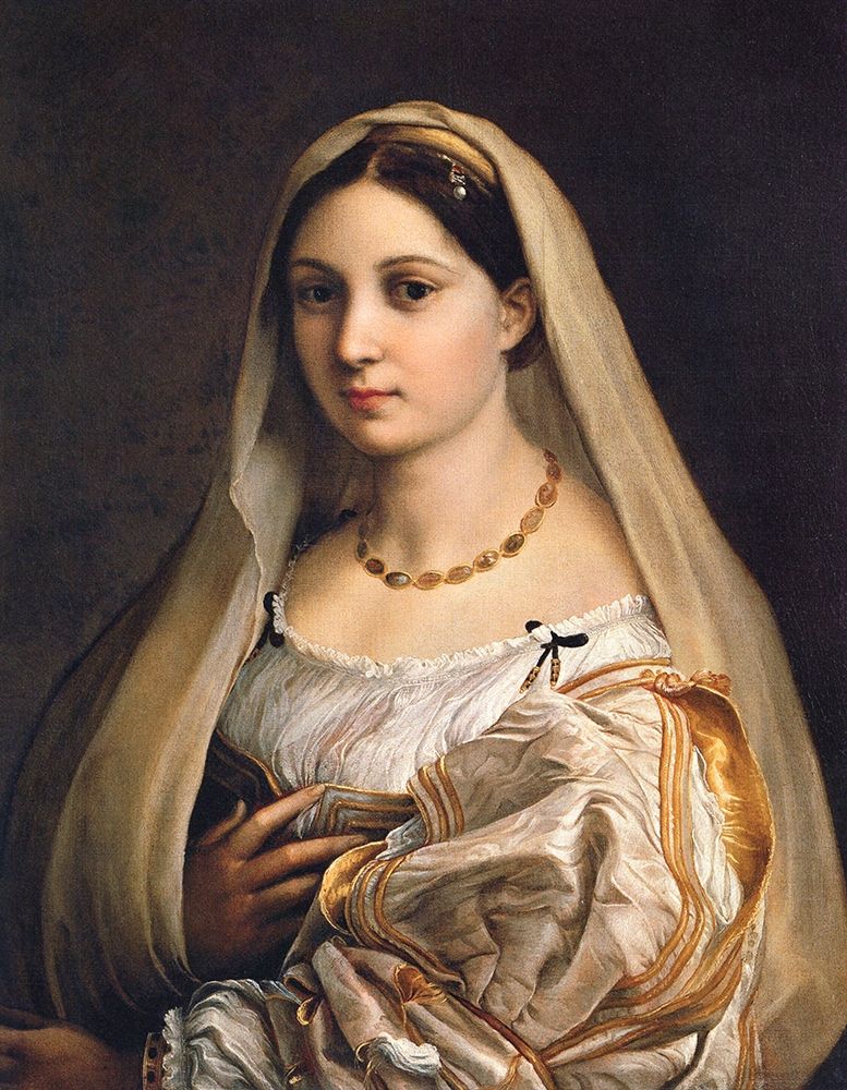 Wall Art Painting id:434028, Name: Woman with a veil, Artist: Raphael