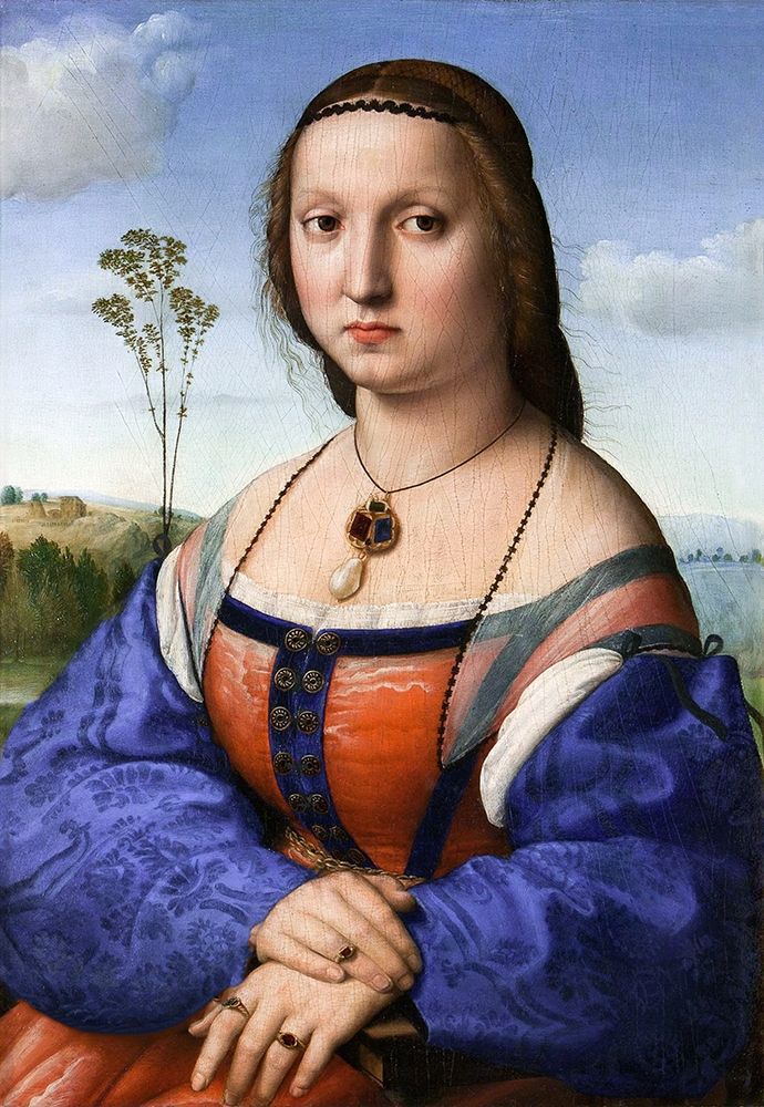 Wall Art Painting id:434031, Name: Portrait of Maddalena Strozzi Doni, Artist: Raphael