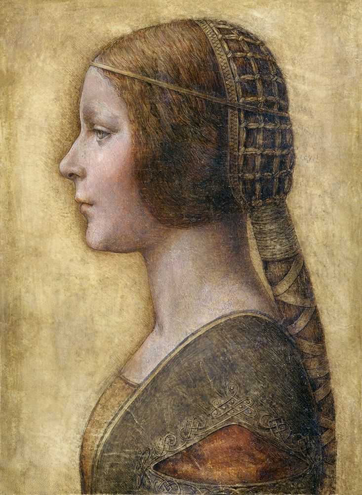 Wall Art Painting id:434127, Name: Profile of a Young Fiancee, Artist: da Vinci, Leonardo