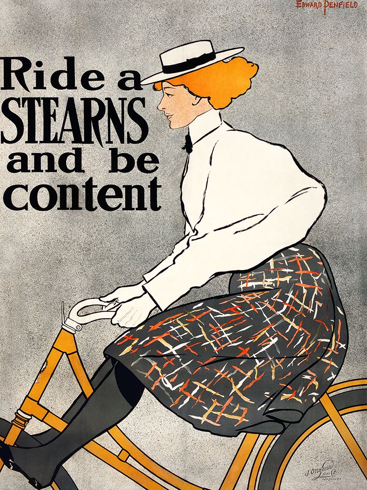 Wall Art Painting id:435584, Name: Ride a Stearns and be content, Artist: Penfield, Edward