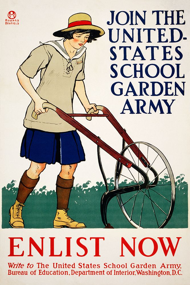 Wall Art Painting id:435651, Name: Join the United States School Garden Army, Artist: Penfield, Edward