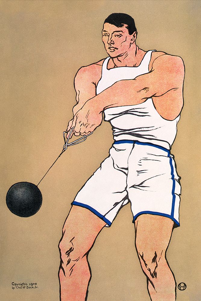 Wall Art Painting id:435655, Name: Hammer Thrower, Artist: Penfield, Edward