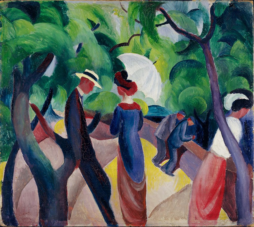 Wall Art Painting id:439610, Name: Promenade, Artist: Macke, August