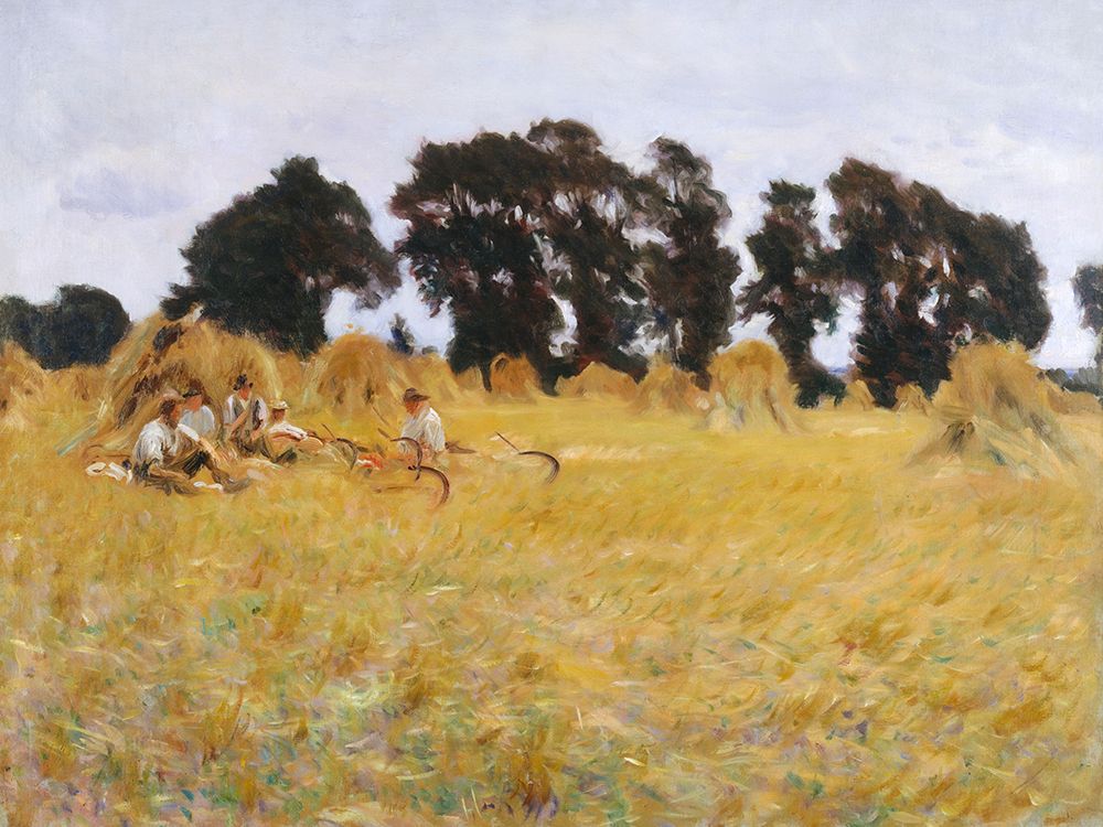 Wall Art Painting id:439908, Name: Reapers Resting in a Wheat Field, Artist: Sargent, John Singer