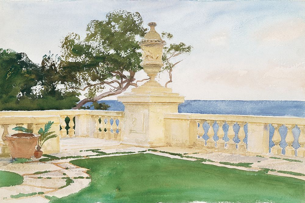 Wall Art Painting id:439910, Name: Terrace-Vizcaya, Artist: Sargent, John Singer