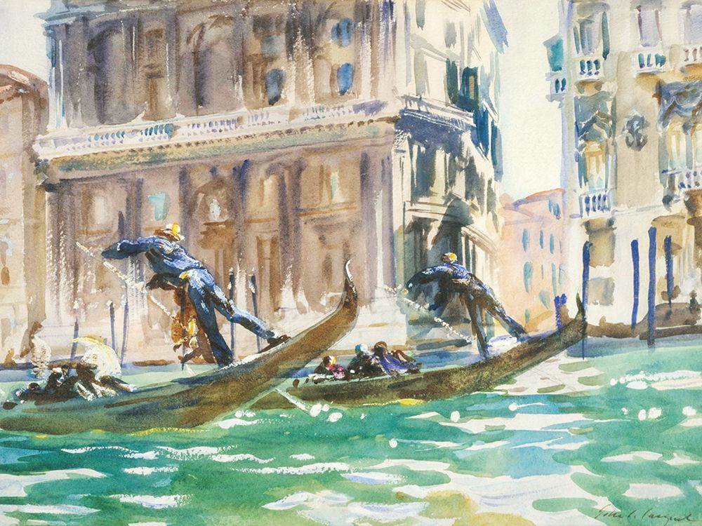 Wall Art Painting id:439915, Name: View of Venice, Artist: Sargent, John Singer