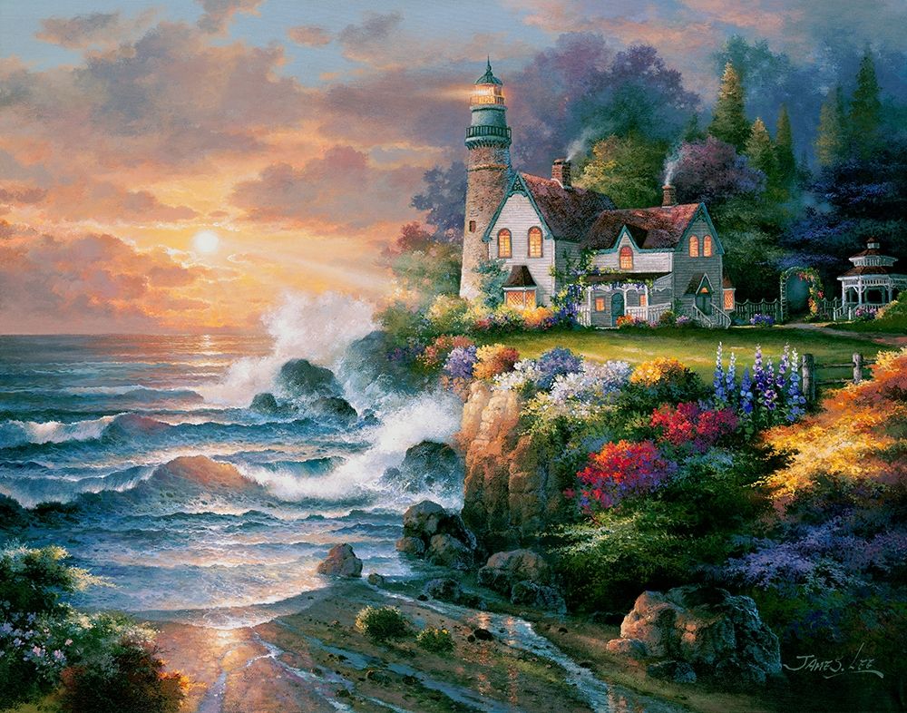 Wall Art Painting id:414559, Name: Twilight Beacon, Artist: Lee, James